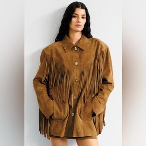 Stand studio estee fringe suede jacket